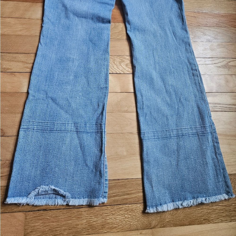 Vinatge 00s Peace Love World Blue Women's Flare Jeans - Picture 11 of 13